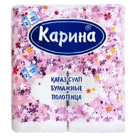Бумажные полотенца "Карина"- 16 м, упаковка 2 рулона